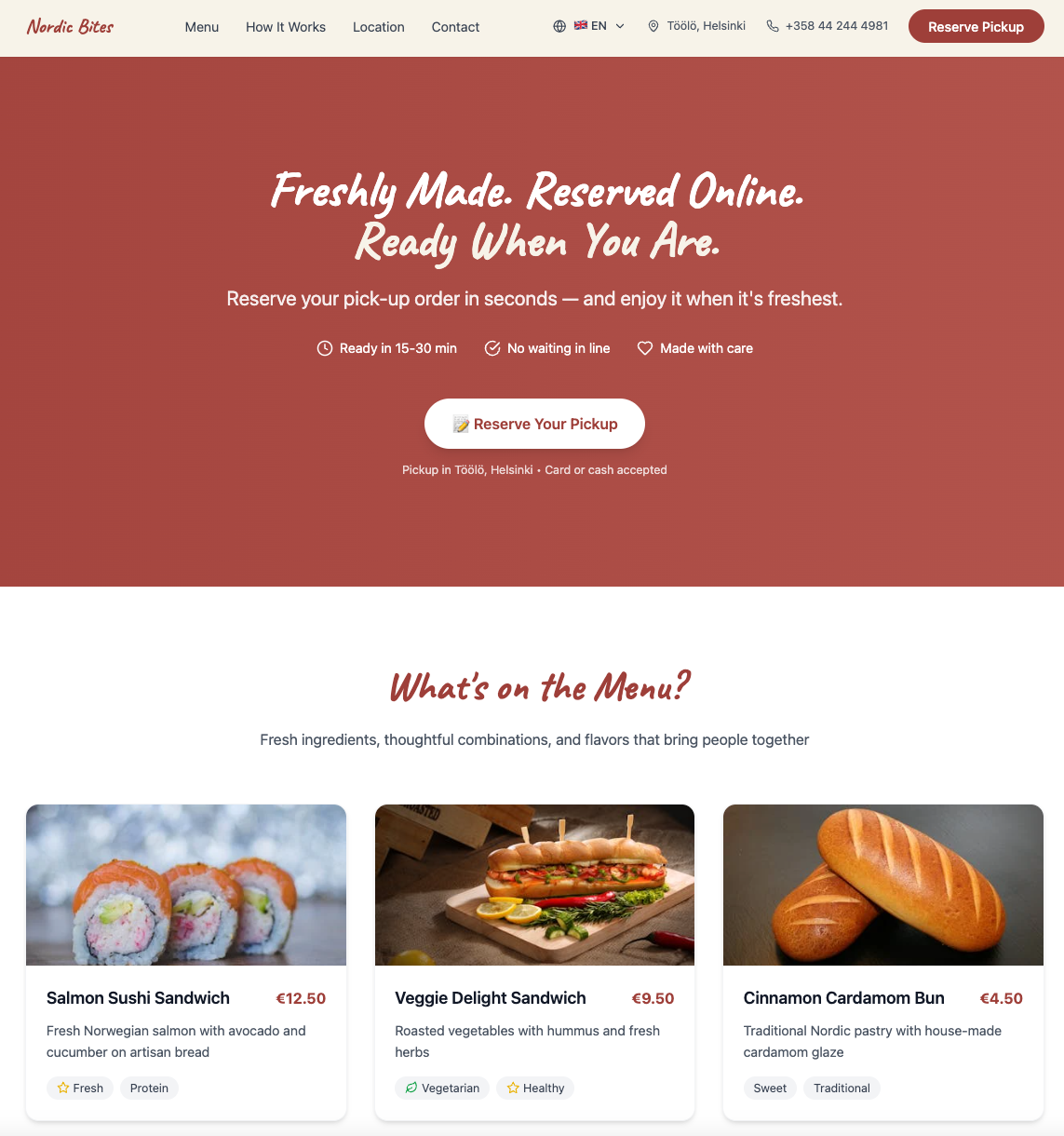 Project 2 - Artisan bakery website