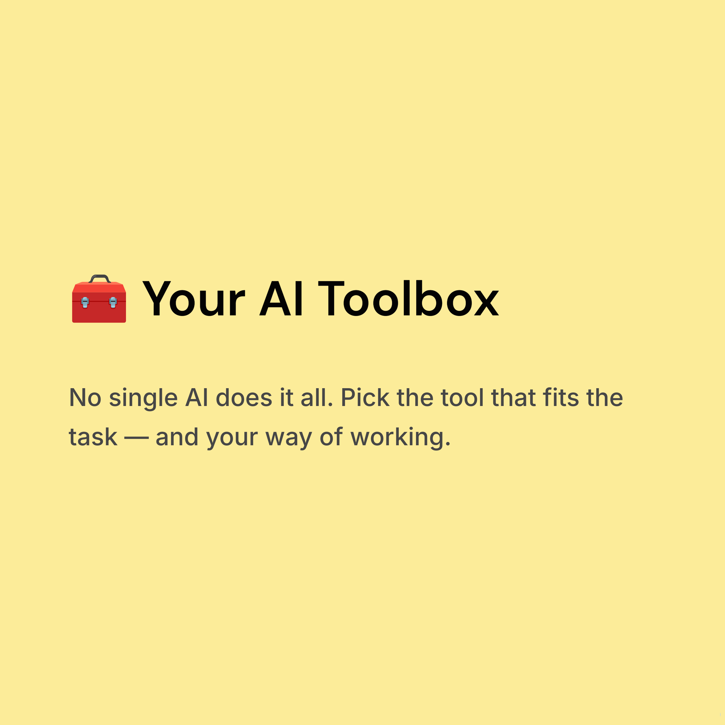 AI toolbox